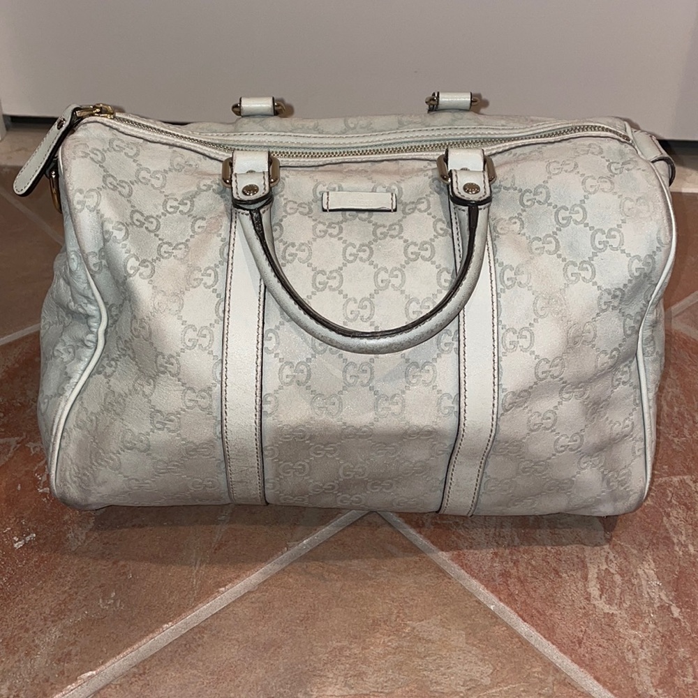 Gucci leather bowling bag